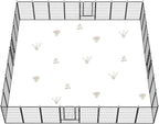 FXW Garden Fence Outdoor for The Yard – 45in(H) x 71.3ft(L) Heavy Duty Metal Animal Barrier for Dog and Rabbit, Decorative Dog Fence, 32 Panels, Black