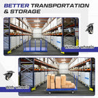 Metal Carton Cart Stand Carton Stand Rack Portable Floor-Standing Storage Cart with Wheels 42" x 18" x 22", 660 Lb. Capacity Home Supermarket Commercial Movable Cardboard Box Rack