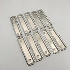 Shuokecrafts10 Pack Metal Clipboard Clips with Rubber Grips and Hanging Hole (12cm with Hook)