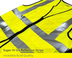 PeerBasics Safety Vest 10 Pack, Yellow, ANSI Class 2 (Small)