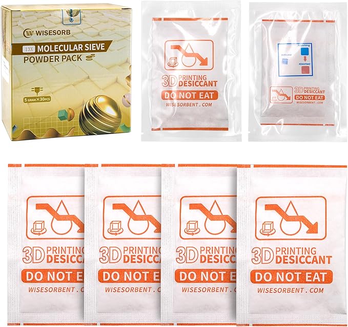 30Pcs 5 Gram 13X Molecular Sieve Powder Packs for 3D Printer Filament Storage, 3D Printer Filament Dryer