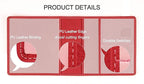 Car Registration and Insurance Holder, Premium PU Leather Vehicle Glove Box Car Organizer Men Women Wallet Accessories Case for ID, Driver's License - Red
