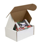 Box USA 12" Deluxe Shipping Boxes 12 1/8"L x 9 1/4"W x 6"H, 50-Pack - White Box Mailers for Packaging, Storage, Gifts or Bulk Business Orders