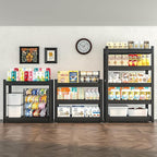 CJF Metal Storage Shelves, 3-Tier Garage Shelving Unit, Heavy Duty Adjustable Metal Shelving for Garage, Basement, Pantry, Warehouse-Black (36 "H x 36" W x 16" D)