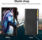 Car Registration and Insurance Holder, Leather Car Glove Box Organizer, Cool Car Accessories for ID, Driver's License Cards & Essential Document,business cards,Men&Women,Watercolor Horses
