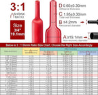 Chanzon 3:1 Ratio 3/4" (19.1mm) Heat Shrink Tubing - Marine Grade Waterproof Adhesive Lined - 4Ft Roll (1.22M Total Length) Red Polyolefin Sleeving Wrap Shrinking 3 to 1 Ratio 1pcs