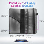 Car Registration and Insurance Holder,Leather Insurance License and Registration Card Holder for Car Glove Box, Auto Truck Document Holder Organizer for Men Women-Starry Night Village Field