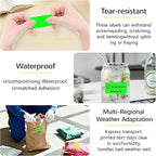 1x2 inch Label Stickers Roll for Thermal Printer 500PCS Colored Removable Freezer Labels Waterproof Blank Sticker Labels to Write on for Food Containers and Jars, Fluorescent Green
