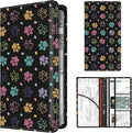 Premium Car Registration and Insurance Card Holder, Cute PU Leather Car Document Holder, Vehicle Glove Box Car Organizer with Magnetic Closure for Driver License, Cards Colorful Doodle Paws