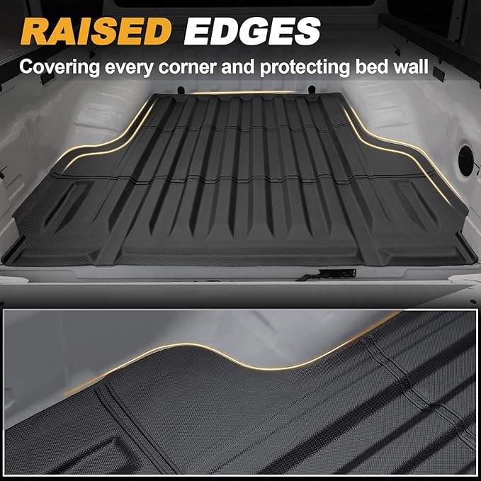 Truck Bed Mat for Nissan Frontier 2022-2026, All Weather Truck Bed Liner for 2026 2025 Nissan Frontier Accessories, 5FT TPE Cargo Liner Truck Mat