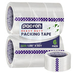 Clear Packing Tape - 6 Heavy-Duty Wrapping Tape - 110-Yard Length, 660 Total Yards 1.88-Inch Wide Strong Adhesive Rolls for Moving Boxes, Office Packaging, Storage Organization & Warehouse Shipping