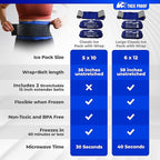 Ice Pack (3-Piece Set) – Reusable Hot and Cold Therapy Gel Wrap Support Injury Recovery, Alleviate Joint and Muscle Pain – Rotator Cuff, Knees, Back & More (3 Piece Set - Large)