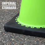 Traffic Cones - Safety Cones - 36" Green Cones with 2 Reflective Collars - Construction Cones - Road Cones - Parking Cones - Street Cone (16 pack)