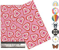 6x9 Poly Mailers – Cute Hearts – Waterproof, Tear-Resistant Shipping Bags with Adhesive Seal – 100 Pack – Package Mint
