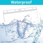 5 Pack Sheet Protectors，8.5" x 11" Waterproof Resealable Zip Wall Sign Holder Page Protectors Clear Photo Plastic Sleeves, Duty Work Pocket Hanging Sheet Protectors (Horizontal, 5 Pack)