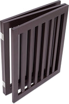 INTERNET'S BEST Dog Gate Indoor Freestanding Pet Barrier, Folding Wood Dog Fence, Extra Wide Doorway Puppy Gate, Indoor Animal Privacy Panel, Wooden Cat Fence - 3 Panel - 24", Espresso