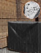 QWORK Pallet Cover, 2 Pack Heavy Duty Outdoor PE Waterproof Pallet Cover, 12 Mil Thick, 4 Ft. x 5 Ft. x 4 Ft, Perforated Roll, Protects Pallets, AC Units, Generators, Patio Furniture, Black
