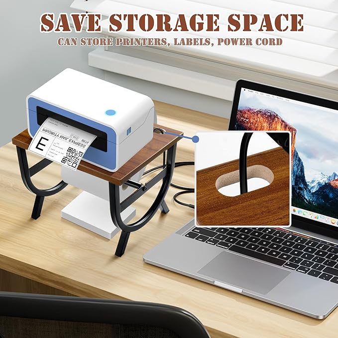 Alyoen Label Holder for Rolls and Fan-Fold Labels, Thermal Label Holder, Shipping Label Roll Holder for Desktop Thermal Printer, Label Printer Accessory Supplies for Office, Small Business, Home
