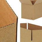 FARRAY Shipping Boxes 6x4x4 inches (Inner Size), 30 Pack Sturdy Kraft Corrugated Small Cardboard Boxes for Mailing Packing, Brown