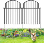 10Pcs Decorative Garden Fence, 20in(H)/10.8ft(L) Rustproof Metal Fences Animal Barrier Outdoor for Yard, Flower Bed Edging Ornamental Border Panel for Dogs, Rabbits, Dig Defence, Garden Decor, Patio