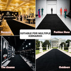 450 GSM Extra Thick Waterproof Black Carpet Runner for Events Decorations, 3X10 Ft Not Slip Red Runner Aisle Runway Rug for Wedding, Party, Banquet, Activity Entrance and Special Events Decorations