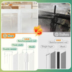 Retractable Baby Gates Extra Wide 150" × 34" Tall for Large Opening 12.5 Foot Retractable Dog Gate for Doorways, Stairs, Aisle, Indoor/Outdoor Retractable Gate for Garage, Hallways, Deck