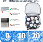 SPARTER Backpack Cooler Insulated Leak Proof 33/49 Cans, 2 Insulated Compartments Thermal Bag, Portable Lightweight Beach Travel Camping Lunch Backpack for Men and Women