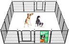 FXW Rollick Unleashed Dog Playpen for Indoor, Yard, RV Camping, 32 inch 16 Panels for Small and Medium Dogs, Black│Patented