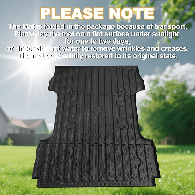 Truck Bed Mat for Ford F250 F350 F450 Super Duty 2017-2026, All Weather Truck Bed Liner for 2026 2025 Ford F-250 F-350 F-450 Accessories, 6.8FT 81.9'' TPE Heavy Duty Cargo Liner Truck Mat