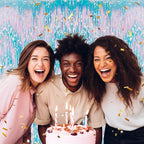 3 Pack Foil Fringe Backdrop - Iridescent Shiny Tinsel Curtains for Party Decoration/Photo Booth Props - 3.3x8.2 FT Metallic Foil Backdrop for Birthday, Wedding, Graduation, Christmas.