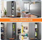 Employees Locker, 72" inch Tall Metal Storage Locker with 6 Doors for School Hospital Garage Gym Home Office with 12 Hooks, Requires Assembly (Dark Grey)