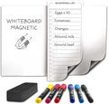 Magnetic White Board for Fridge - 8'X12' Dry Erase Board with 6 Markers - Refrigerator Magnet
