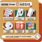 Aegis Adhesives - Compatible Label Replacement for Brother DK-1221 (0.9 Inch) Square Stickers, Use with QL Printers - 12 Rolls + 1 Frame