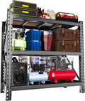 Heavy Duty Garage Shelving Units,6000LBS Deep Storage Shelves,Adjustable Metal Shelves,Large Steel Storage Racks,Industrial Shelving for Shop,Warehouse,Basement (Black, 20" D*67" W*63" H, 3 tier)