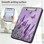 Clipboard with Storage,Office Supplies Nursing Clipboards Folder with Pen Holder Plastic Foldable Clip Board with Storage for Nurse Teacher,Sage Butterfly