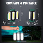 WORKPRO Rechargeable USB-C LED Work Light, Foldable Magnetic Light with Hanging Hook, 270° Rotatable, Tripod Mountable, Cordless Flashlight Light for Garage, Workshop, Auto Repair, Camping