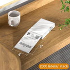 SJPACK 4" x 6" Thermal Labels, 2000 Fanfold Labels, Direct Thermal Shipping Label Compatible with Nelko, Rollo, Zebra, Brother, Orgbro, Munbyn, Jadens Shipping Label Printer, Commercial Grade