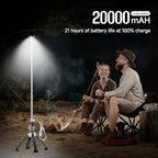 Rechargeable Camping Lantern — Adjustable Height Portable Light, Easy Setup for Camping, Backyard, Home & Emergency Use