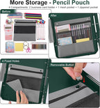 Thicker Clipboard with Storage, Internal Pen Pouch Included, A4 / Letter Size, Heavy Duty Clip Boards 8.5x11 with Double Clips, Plastic Shockproof Clipboards Contractor for Driver Teacher