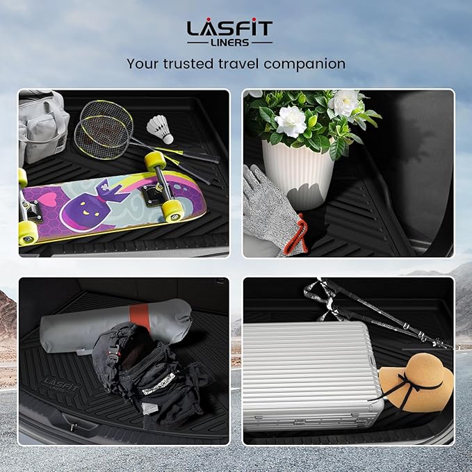 LASFIT Cargo Liner for Mazda CX5 2017-2025 (Fit Upper Cargo), TPE Custom Fit All Weather Trunk Mat for 2017 2018 2019 2020 2021 2022 2023 2024 2025 CX 5 Cargo Tray Accessories, Black