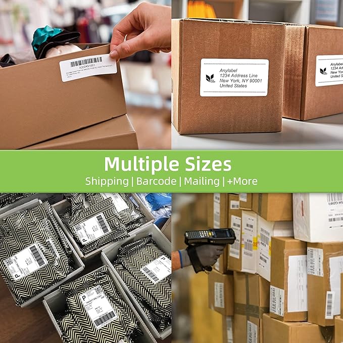 4"x 6" Multipurpose Direct Thermal Labels 3" Core Compatible for Zebra Industrial Printers Adhesive & Perforated (2 Rolls, 1000 Labels/Roll)