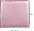 Wisdompro Small Car Registration and Insurance Documents Holder - Premium PU Leather Vehicle Glove Box Paperwork Wallet Case Organizer for ID, Driver's License, Key Contact Information Cards