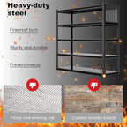Storage Shelves with Pegboard,59"W 24"D Heavy Duty Garage Shelving Units and Storage,Metal Shelving Adjustable Shelves,Garage Storage Rack,Industrial Utility Shelf Organization For Kitchen,Pantry