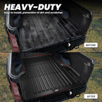 LASFIT 5.0ft Bed Mat for Ford Ranger 2023 2022 2021 2020 2019 Truck Bed TPE All Weather Protector Easy Clean Durable Bed Liner - Not Fit for Drop in Bedlienr
