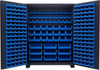 Jamco Tool Storage Cabinets with Bin Mounts, Model DE, Includes 230 Bins, 60-Inch W x 24-Inch D x 78-Inch H, Blue Bins