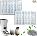 xcivi 12-Pack Pet Food Desiccant Bag, Compatible with Pitpet Smart Automatic Cat Feeder 6-L Reliable Automatic Cat Food Dispenser with Display LCD Screen, Desiccants Keeps Dry Food Fresh
