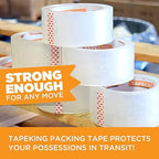 Tape King Clear Packing Tape (36 Rolls) | 60 Yards Per Roll Heavy Duty Packing Tape 2.7mil Strong Adhesive for Moving Boxes, Shipping Cartons, Office Use, Storage & Wrapping (2160 Yard)