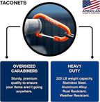 Envelope Cargo Net for Toyota Tacoma - Fits 2005-2025 - Patented Bed Rail Integration - Upgraded 5mm Bungee - Integrated Storage Bag - Heavy Duty Carabiners - Designed in USA