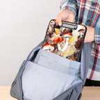 Clipboard with Storage,Storage Clipboard with Pen Holder,Heavy Duty Plastic Storage Clipboard with Low Profile Clip, Clipboard Folder, Teacher Must Haves, Office Supplies,Mushrooms and Leaves