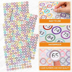 Outus 5000 Pcs 1 Inch 1 to 100 Number Stickers Small Number Dot Labels Consecutive Inventory Locker Storage Organizing Removable Stickers for Indoor Outdoor Office Rainbow